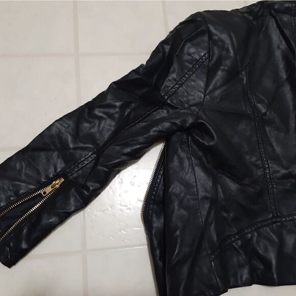 Forever 21 Black Faux Leather Studded Jacket - Picture 2 of 7